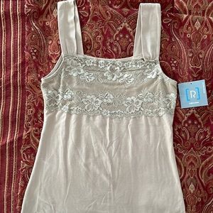 Brand new tank top with lace